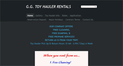 Desktop Screenshot of ggtoyhaulerrentals.com